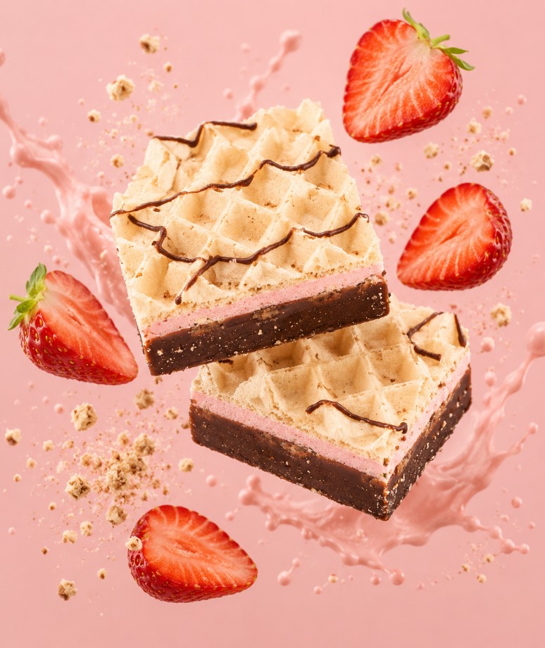 Gaufrettes fraise